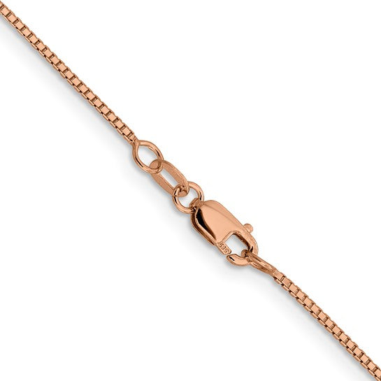 14KT Rose Gold 1mm Sparkle Octagonal Box Chain