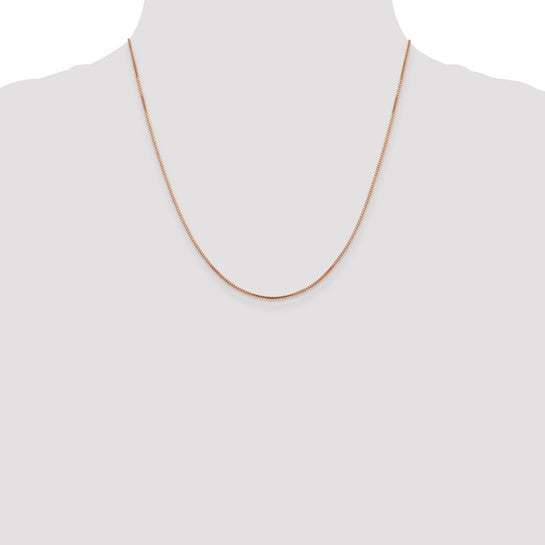 14KT Rose Gold 1mm Sparkle Octagonal Box Chain