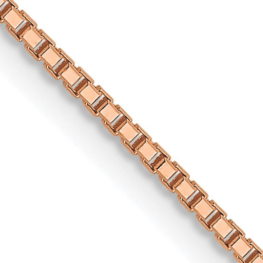 14KT Rose Gold 1mm Sparkle Octagonal Box Chain
