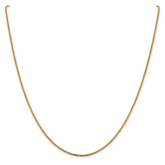 14KT Yellow Gold 1.5mm Cyclone Chain