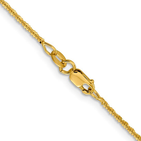 14KT Yellow Gold 1.5mm Cyclone Chain
