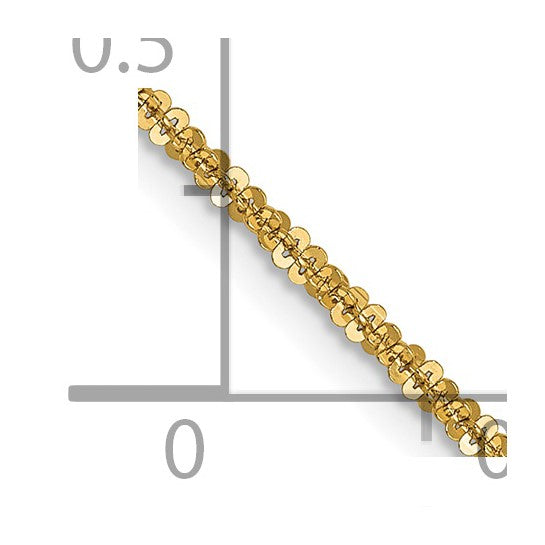 14KT Yellow Gold 1.5mm Cyclone Chain