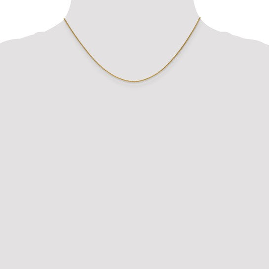 14kt Yellow Gold 1.1mm Round Cable Chain