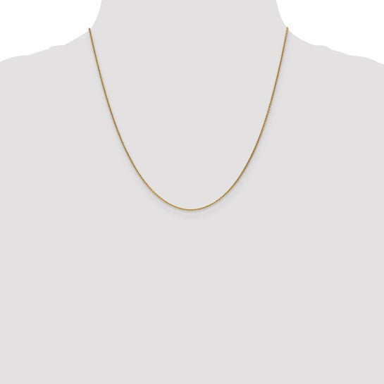 14KT Yellow Gold 1.1mm Round Cable Chain