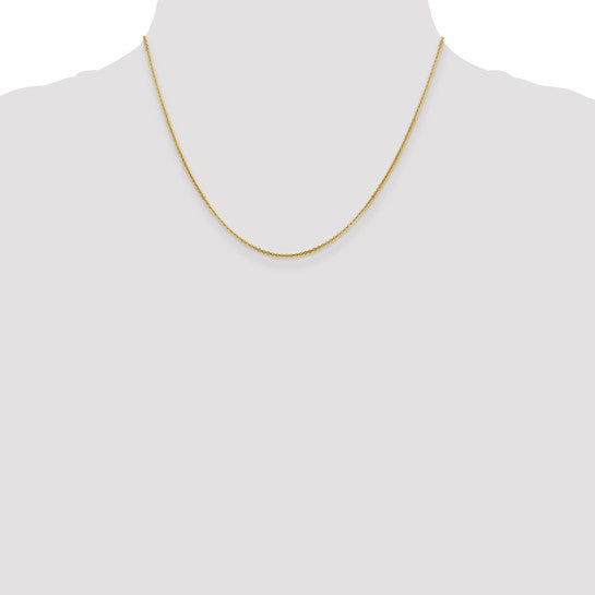 14KT Yellow Gold 1.4mm Flat Cable Chain