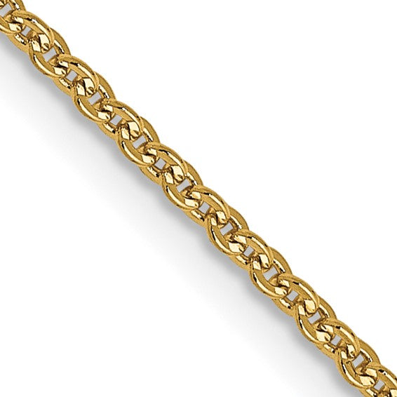 14kt Yellow Gold 1.4mm Flat Cable Chain