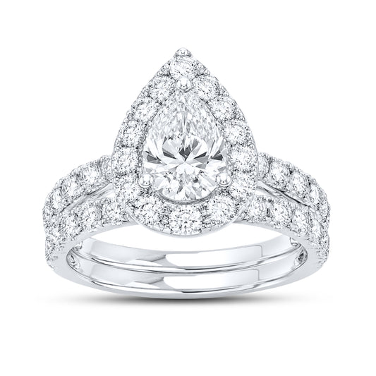 14kt White Gold 3.00 ctw Lab Diamond Ring Set