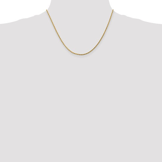 14KT Yellow Gold 1.75mm Diamond-Cut Rope Chain