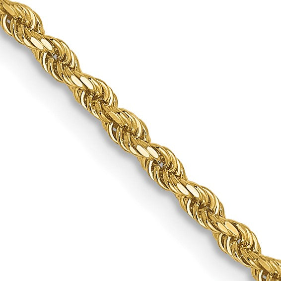 14KT Yellow Gold 1.75mm Diamond-Cut Rope Chain