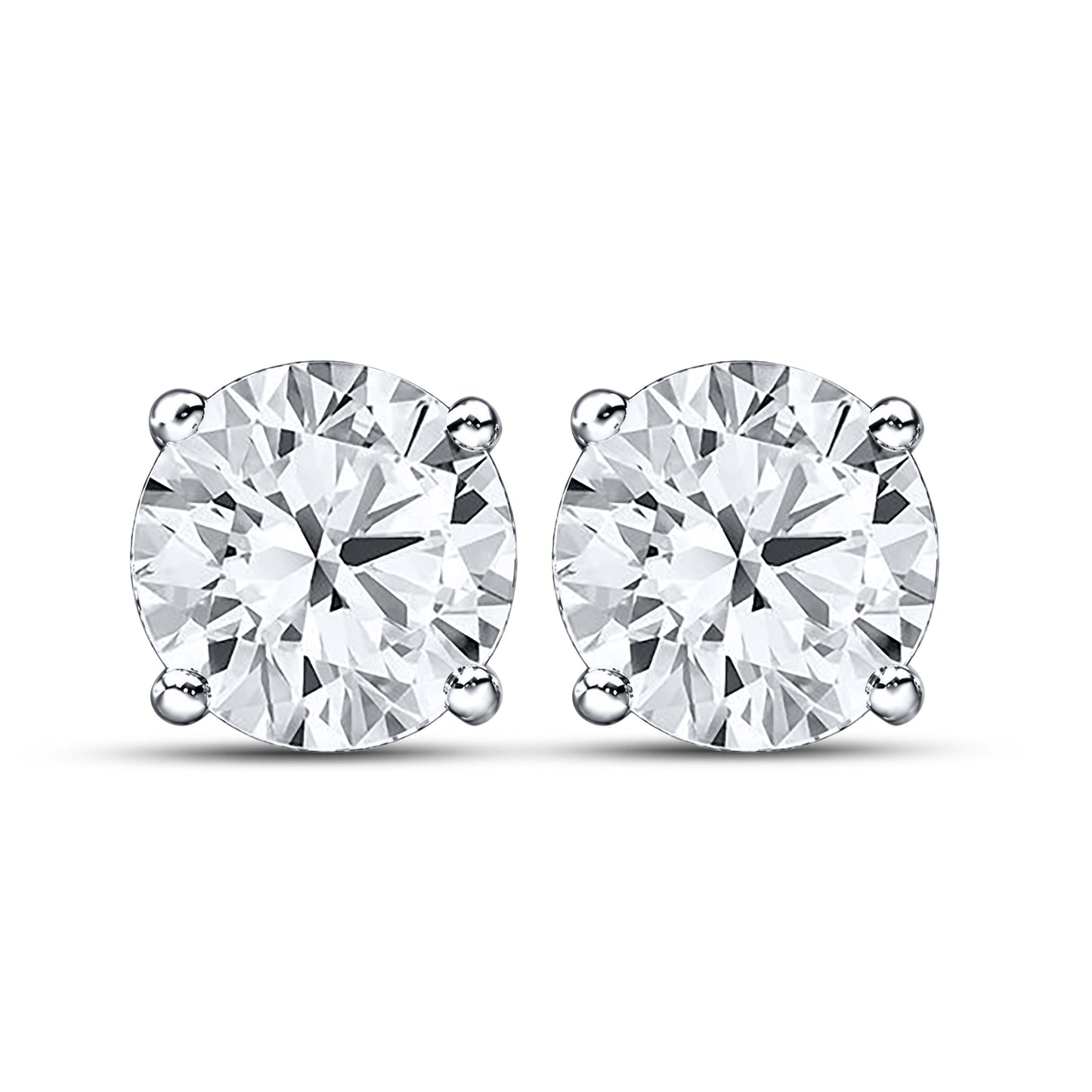 10kt yellow gold 2.00 ctw lab diamond studs