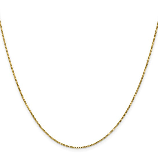14KT Yellow Gold 1mm D/C Open Franco Chain