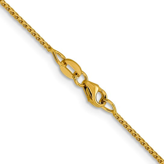 14KT Yellow Gold 1mm D/C Open Franco Chain