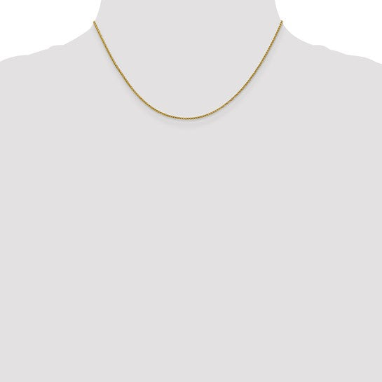 14KT Yellow Gold 1mm D/C Open Franco Chain