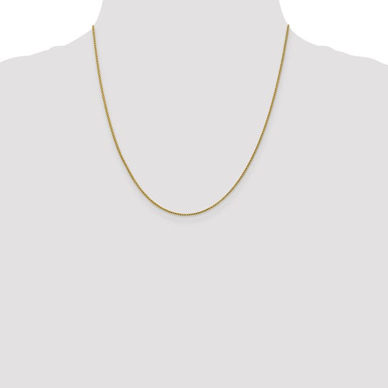 14KT Yellow Gold 1mm D/C Open Franco Chain