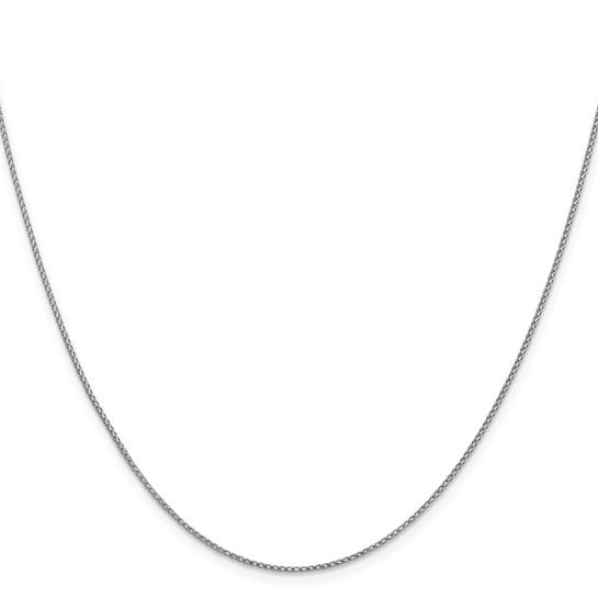 14KT White Gold 1mm D/C Open Franco Chain