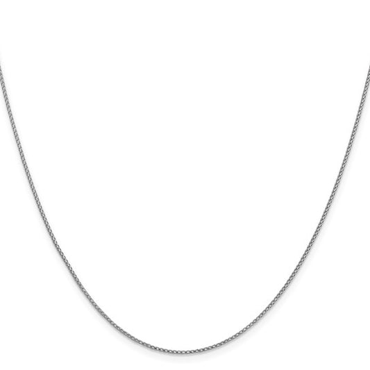 14KT White Gold 1mm D/C Open Franco Chain