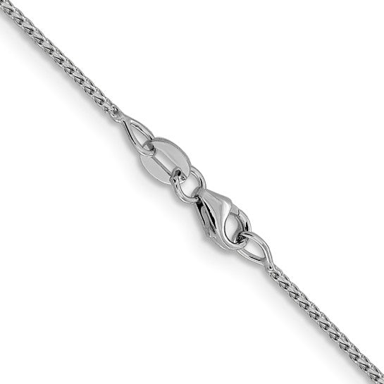 14KT White Gold 1mm D/C Open Franco Chain