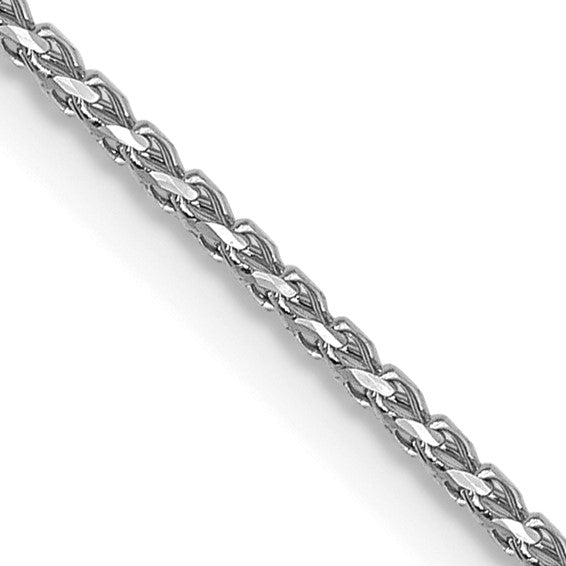 14KT White Gold 1mm D/C Open Franco Chain