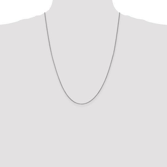 14kt White Gold 1mm Box Chain