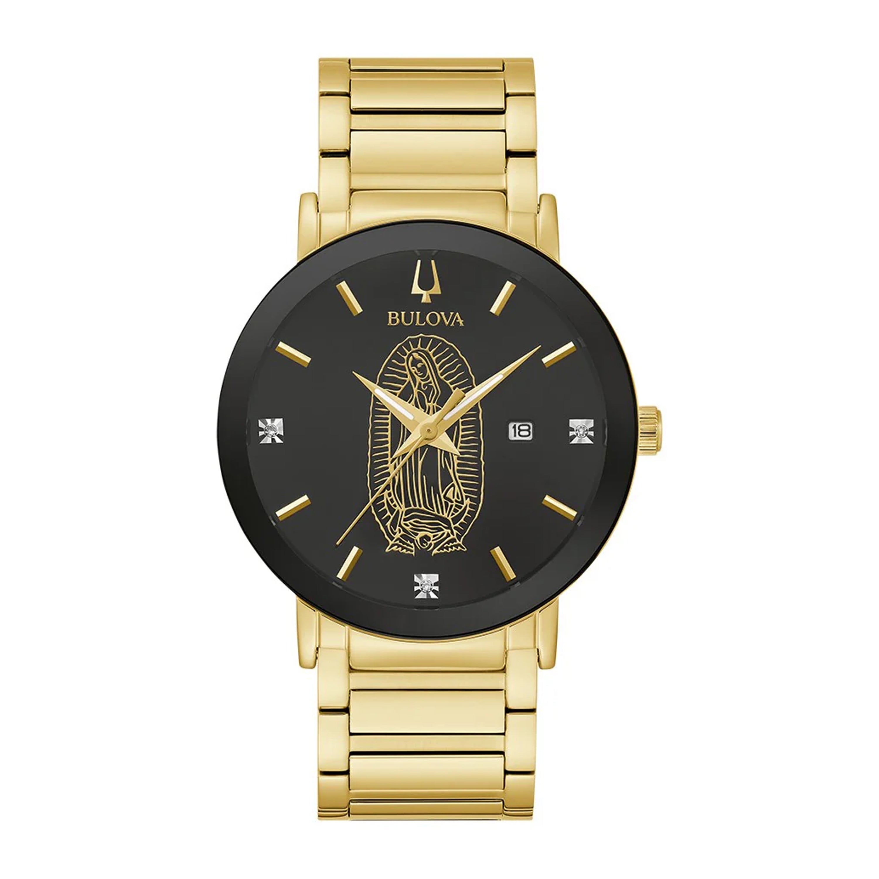 Bulova 42MM Black Guadalupe Natural Diamond Dial Watch