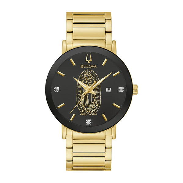 Bulova 42MM Black Guadalupe Natural Diamond Dial Watch