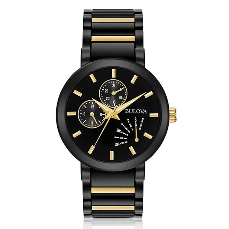 Bulova Classic Metalized signature watch with Gold tone accents