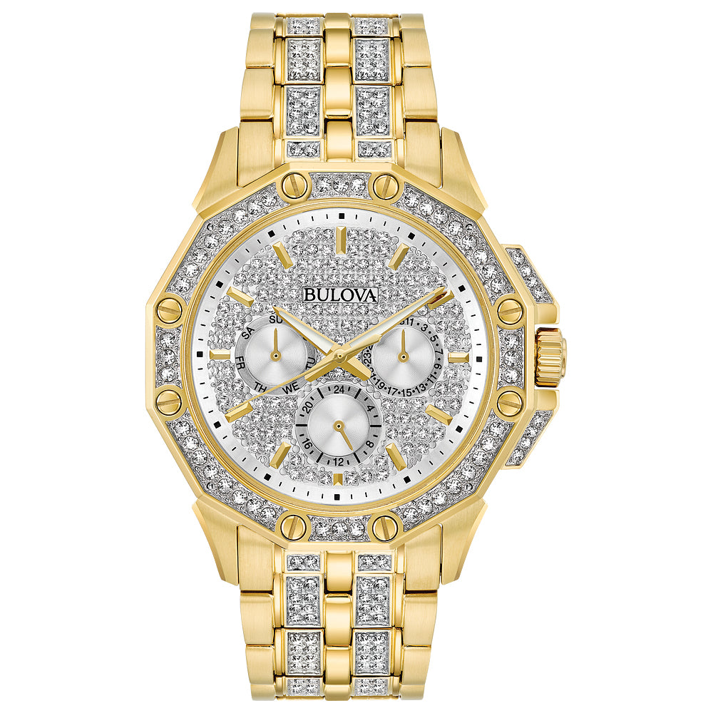 Bulova Classic Men's Watch | 42 mm • Silver Dial • Stainless Steel • Quartz • 30 m WR