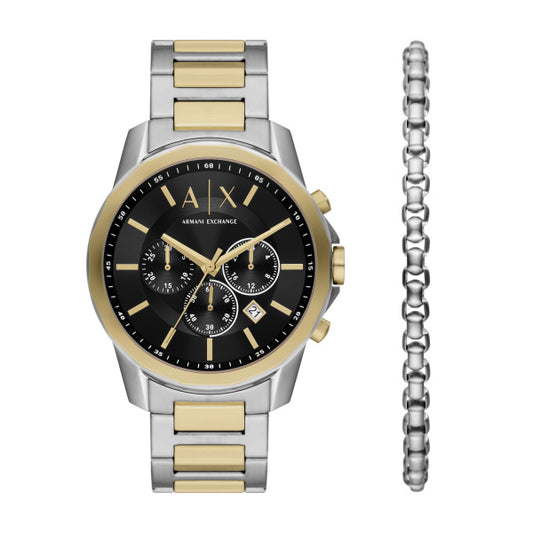 Armani Exchange Mens Quartz/Chrono Watch Set