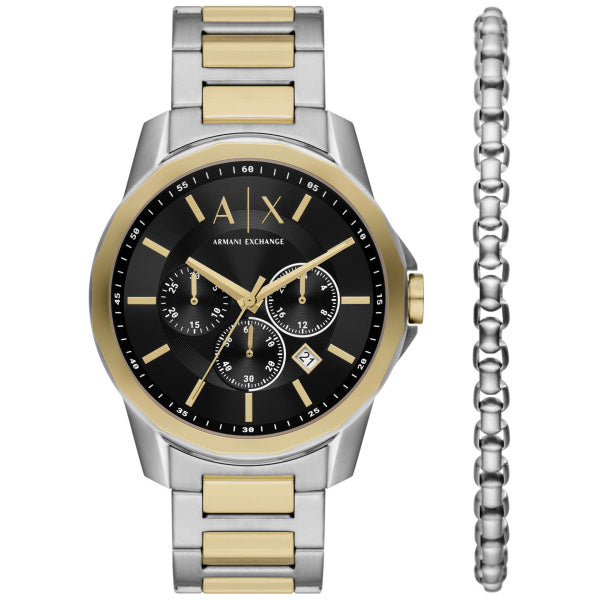 Armani Exchange Mens Quartz/Chrono Watch Set