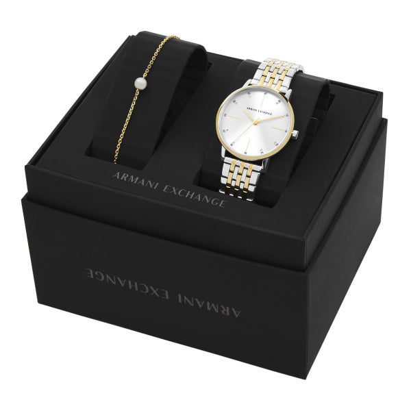Armani Exchange Ladies Quartz/3 Hand Watch Set