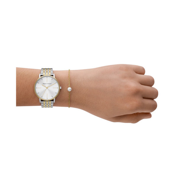 Armani Exchange Ladies Quartz/3 Hand Watch Set