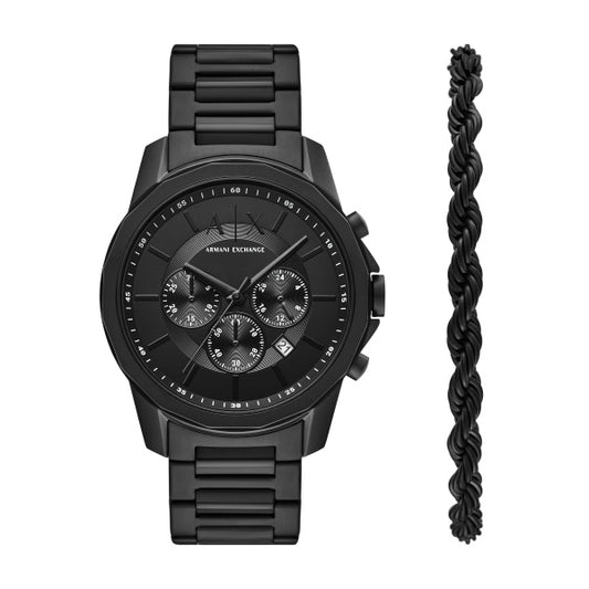 Armani Exchange Mens Quartz/Chrono Watch Set