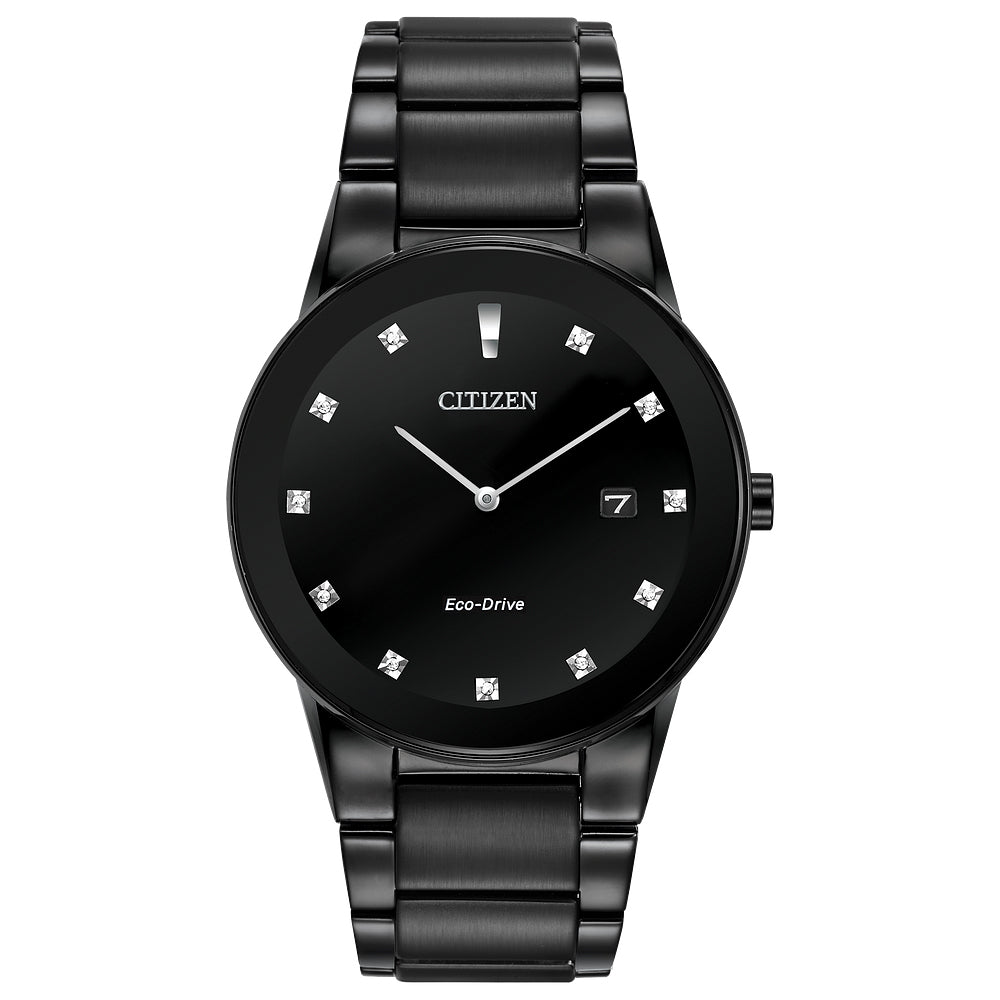 CITIZEN MEN’S ECO DRIVE BLACK DIAMOND AXIOM WATCH