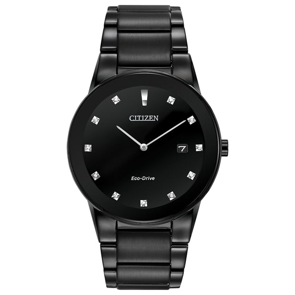 CITIZEN MEN’S ECO DRIVE BLACK DIAMOND AXIOM WATCH
