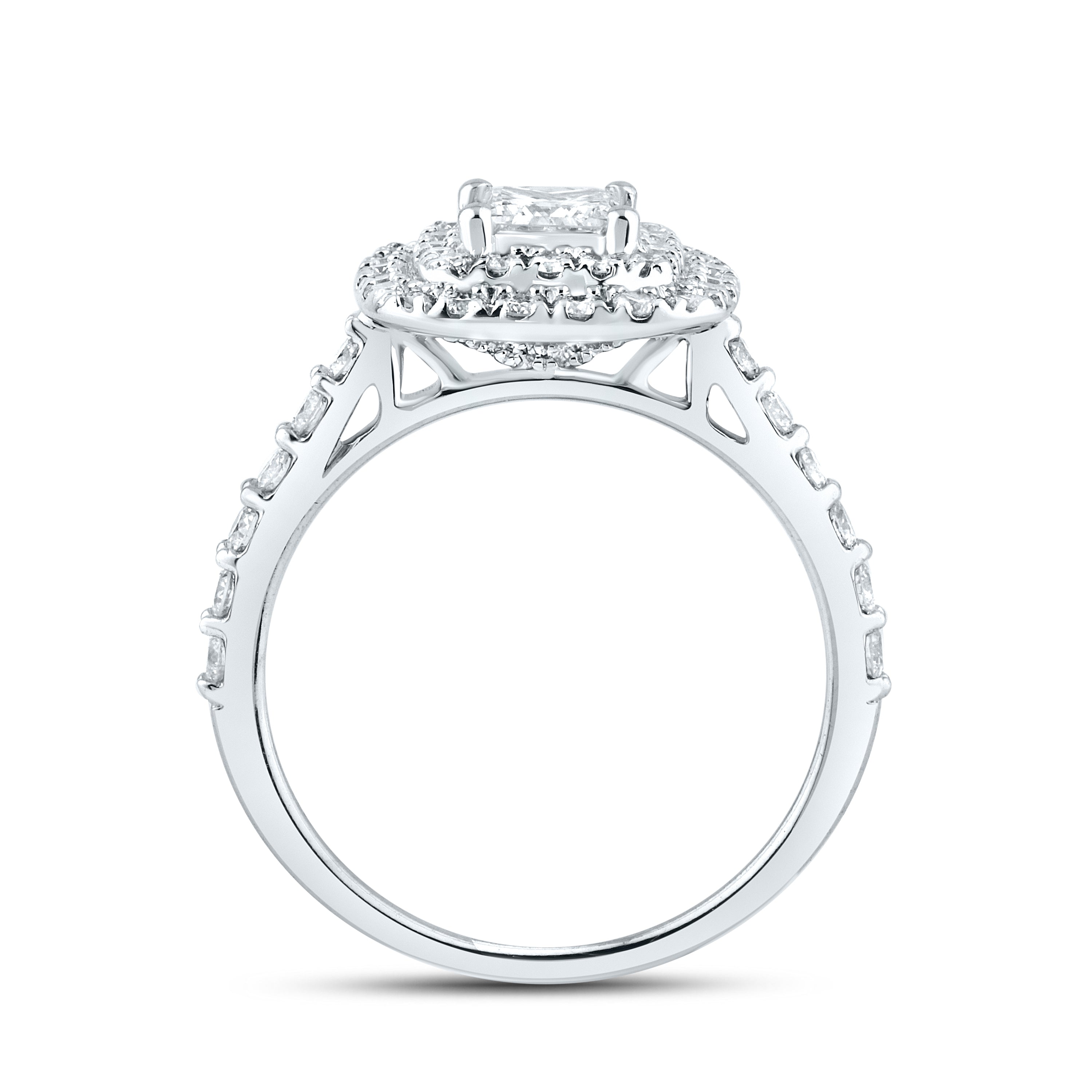 10kt white gold 1.52 CTW Lab Diamond Bridal ring set