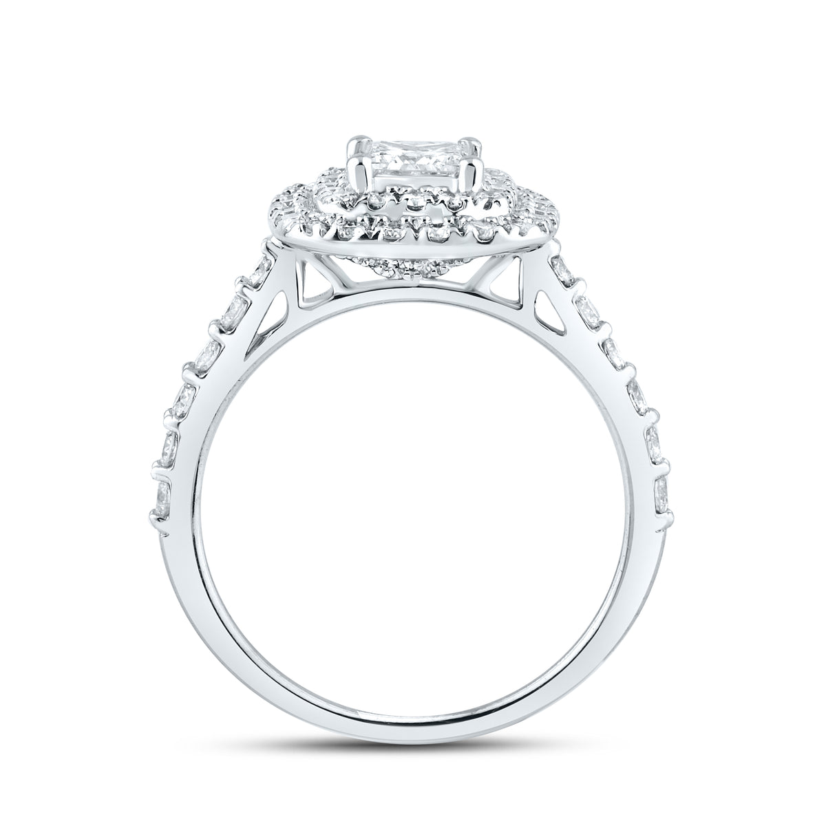 10kt white gold 1.54 CTW Natural Diamond Bridal ring set