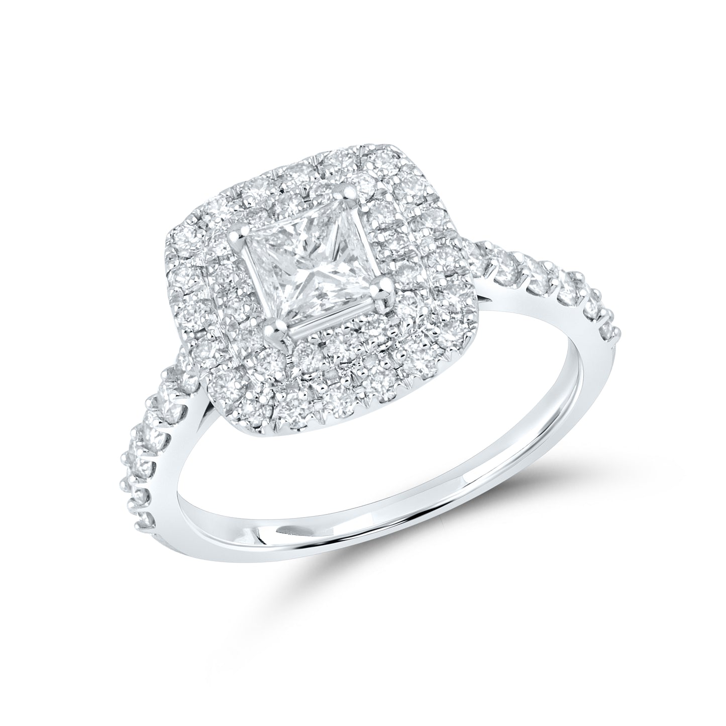 10kt white gold 1.54 CTW Natural Diamond Bridal ring set