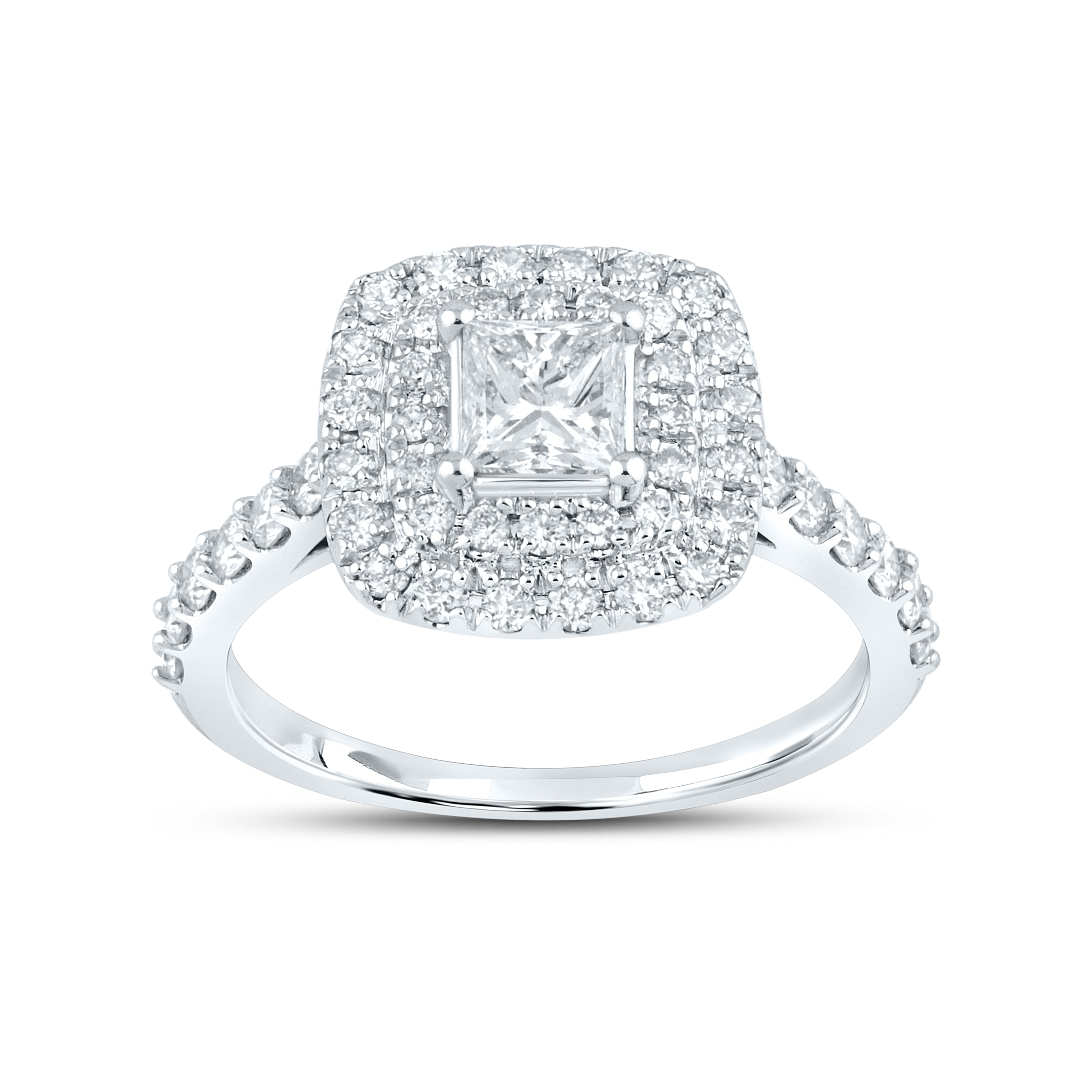 10kt white gold 1.52 CTW Lab Diamond Bridal ring set