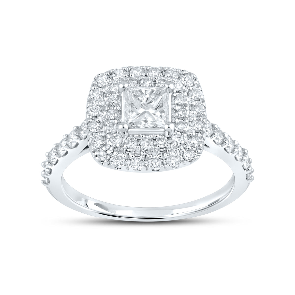 10kt white gold 1.54 CTW Natural Diamond Bridal ring set