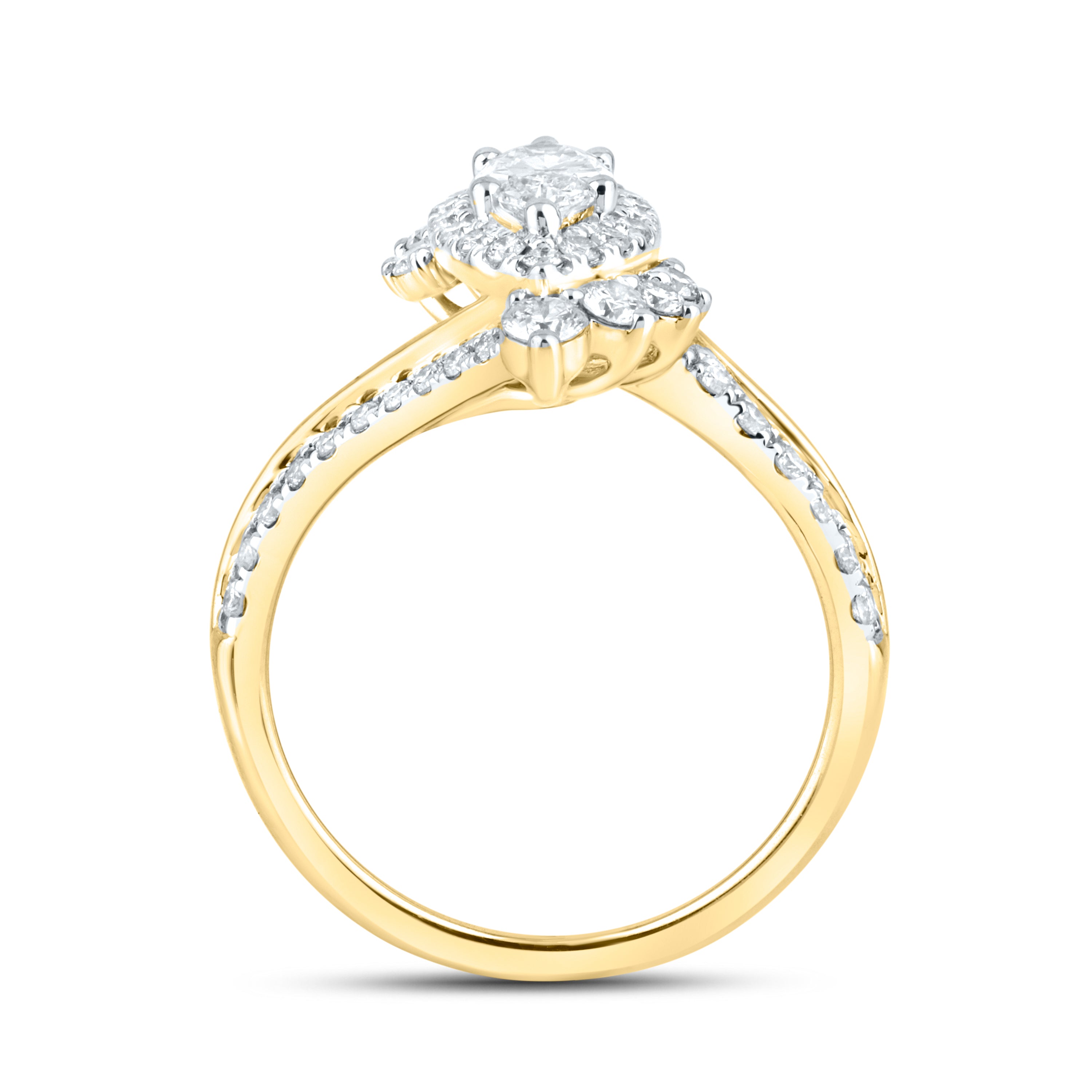 10kt Yellow Gold 1.39 CTW Diamond Bridal ring Set