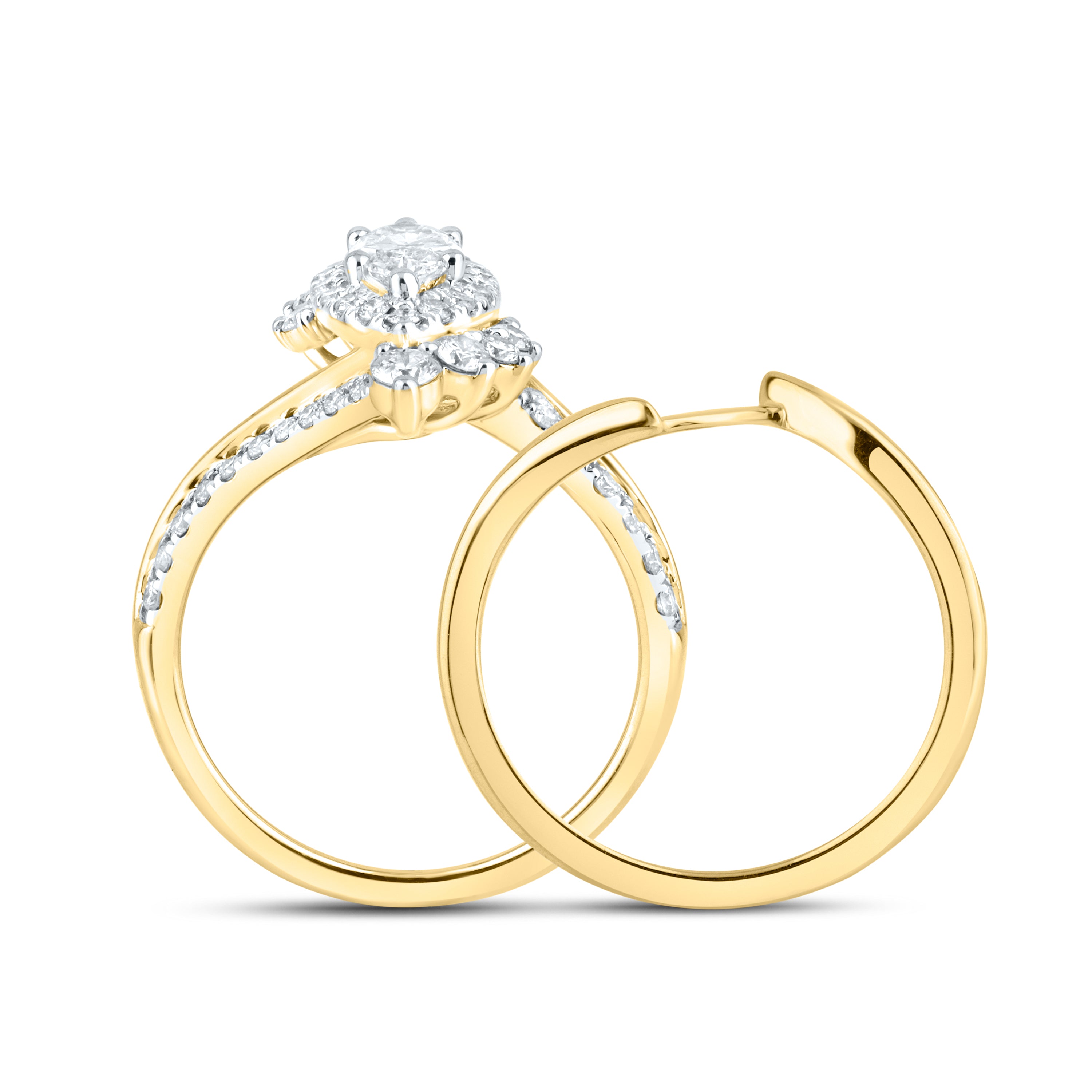 10kt Yellow Gold 1.39 CTW Diamond Bridal ring Set