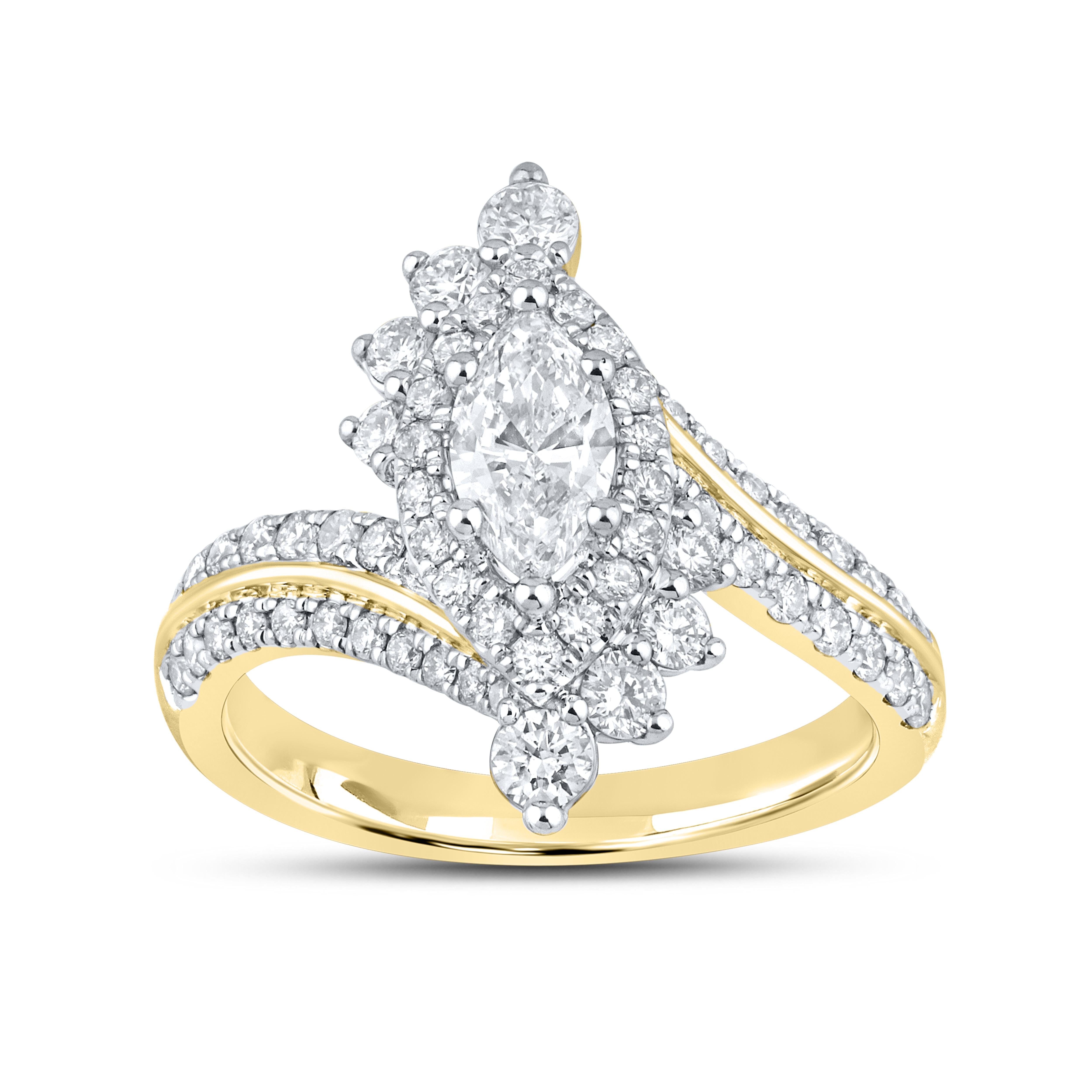 10kt Yellow Gold 1.39 CTW Diamond Bridal ring Set