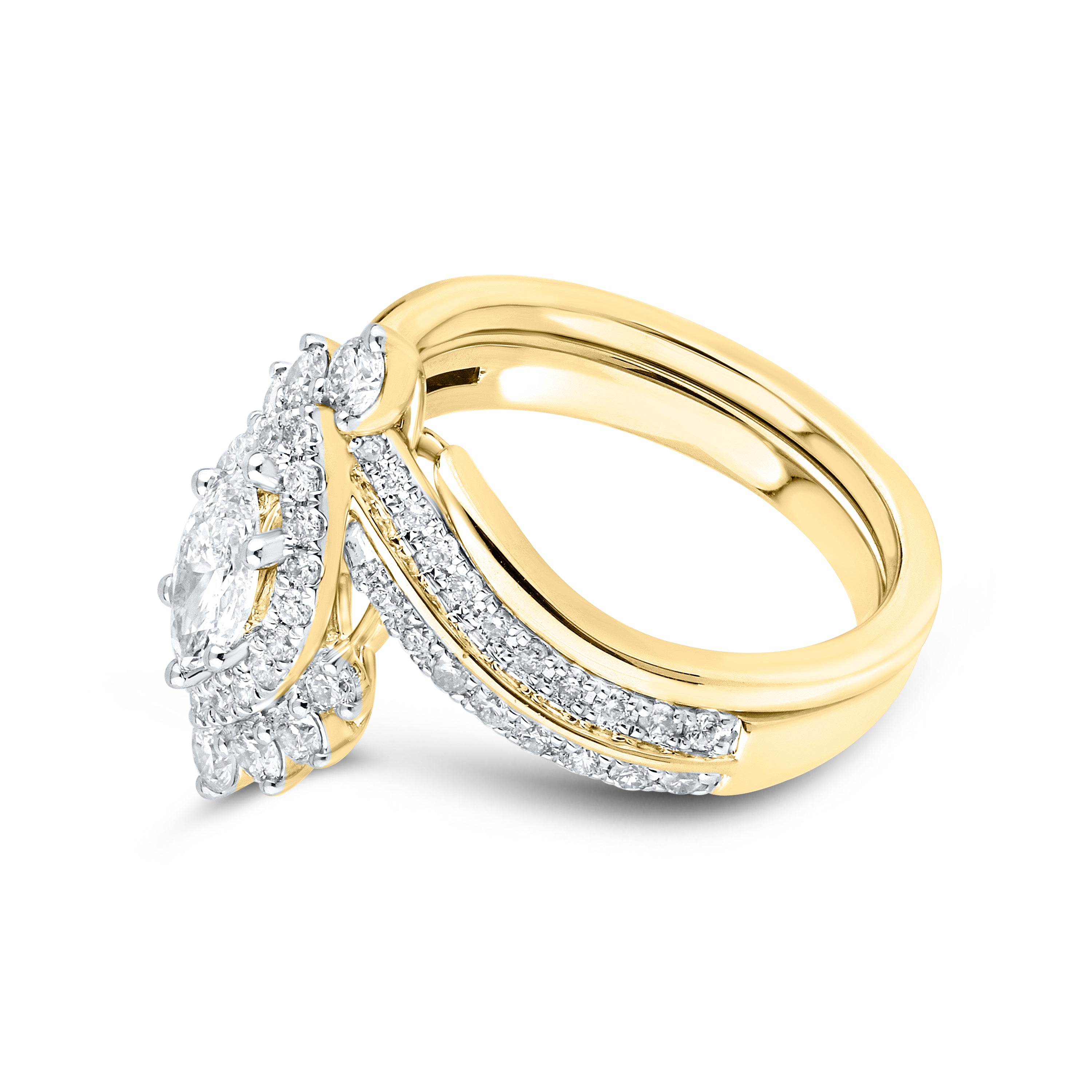 10kt Yellow Gold 1.39 CTW Diamond Bridal ring Set