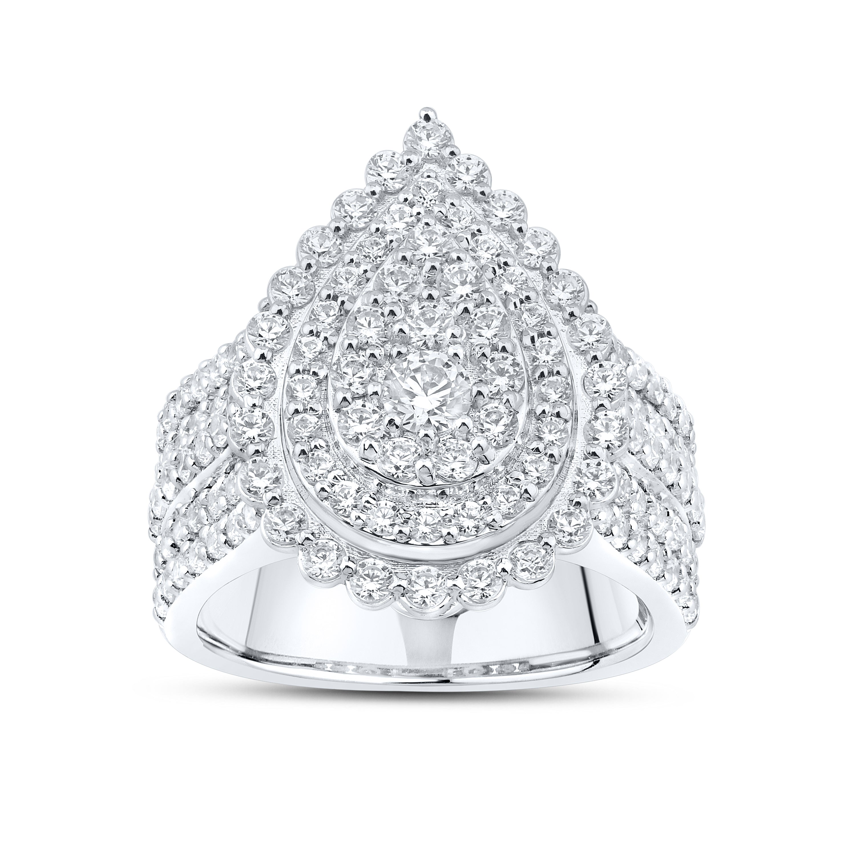 14kt White Gold 2.54 CTW Natural Diamond Bridal Ring Set