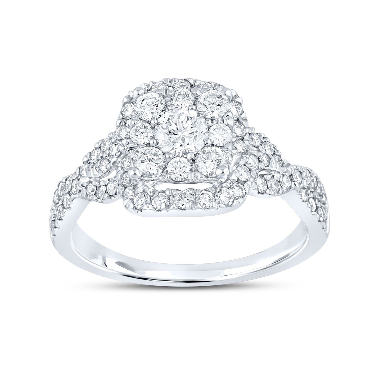 10KT WHITE GOLD LAB DIAMOND BRIDAL SET 1.29 CTW