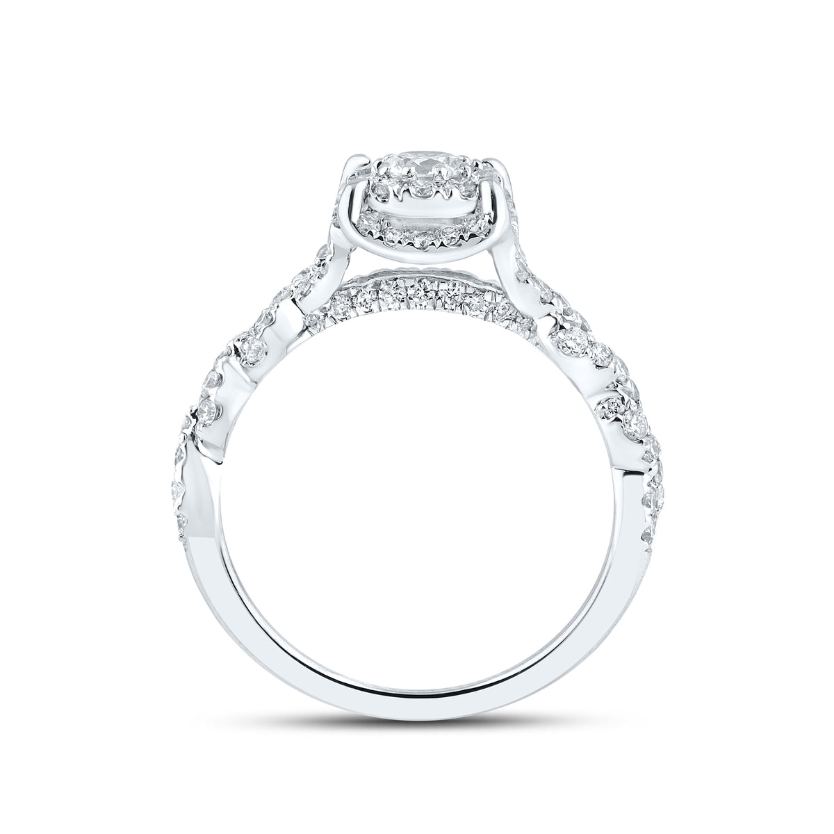 10kt white gold 1.29 CTW Natural Diamond Bridal ring set