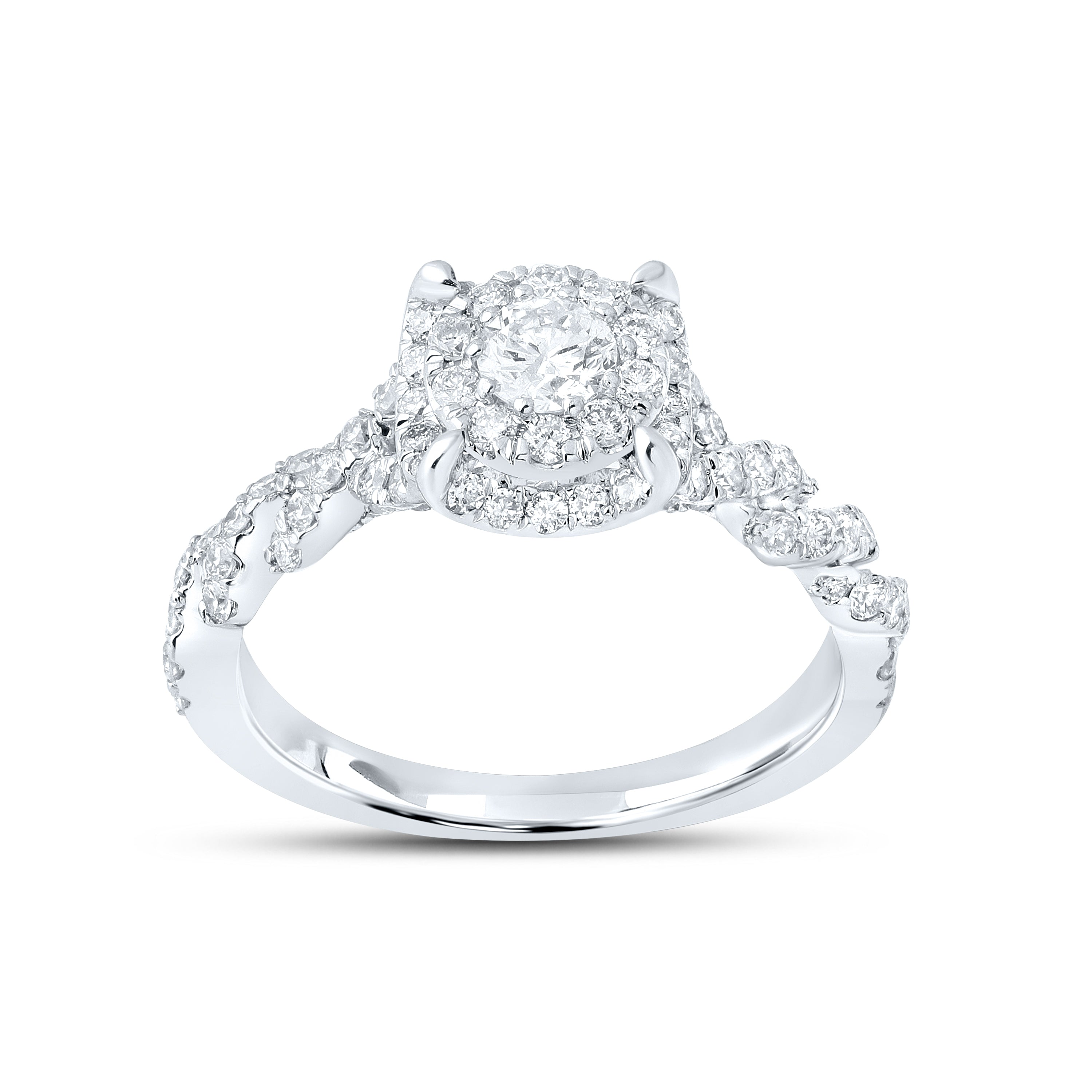 10kt white gold 1.29 CTW Natural Diamond Bridal ring set