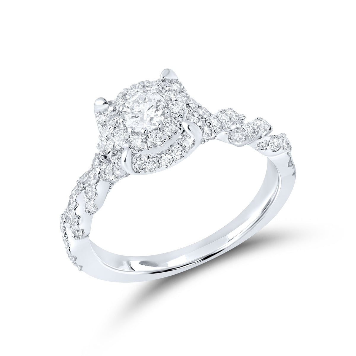 10kt white gold 1.29 CTW Natural Diamond Bridal ring set