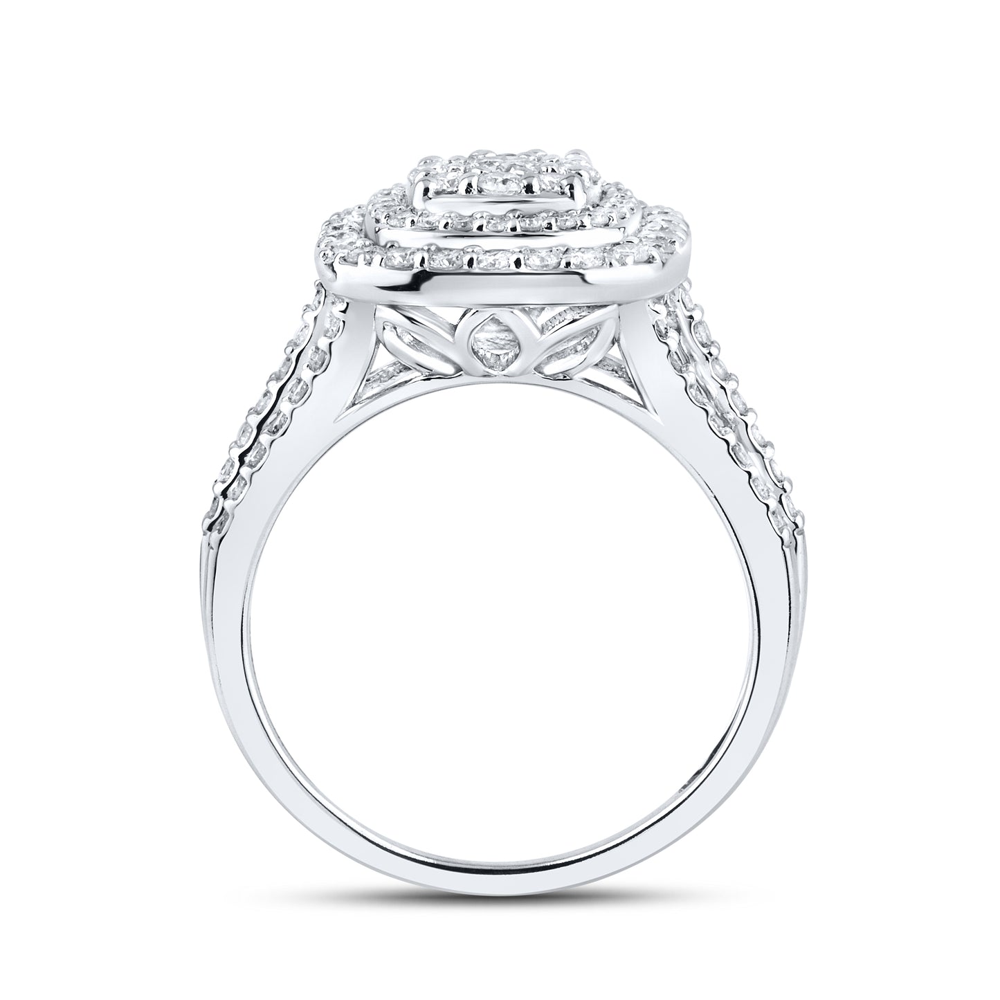 14kt White Gold 1.14 CTW Natural Diamond Bridal Ring Set