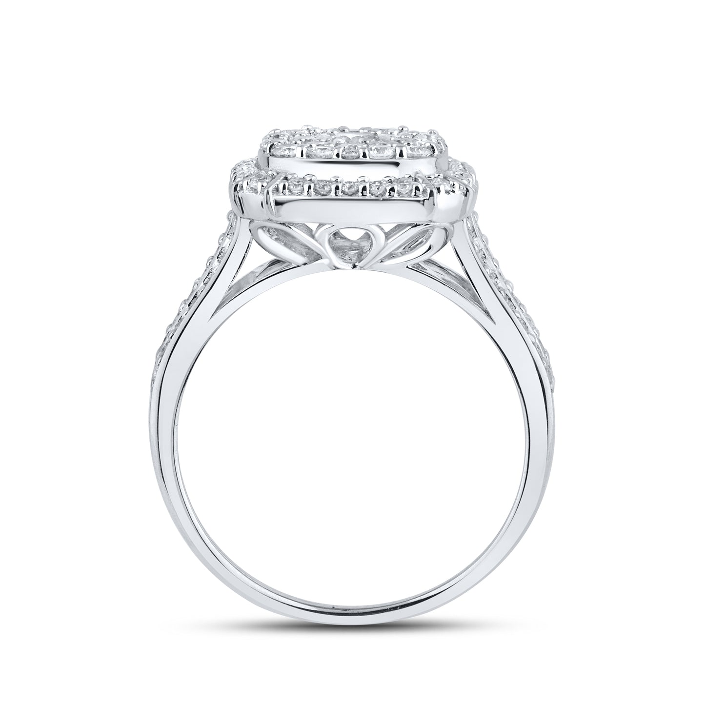 14kt White Gold 1.13 CTW Natural Diamond Bridal Ring Set